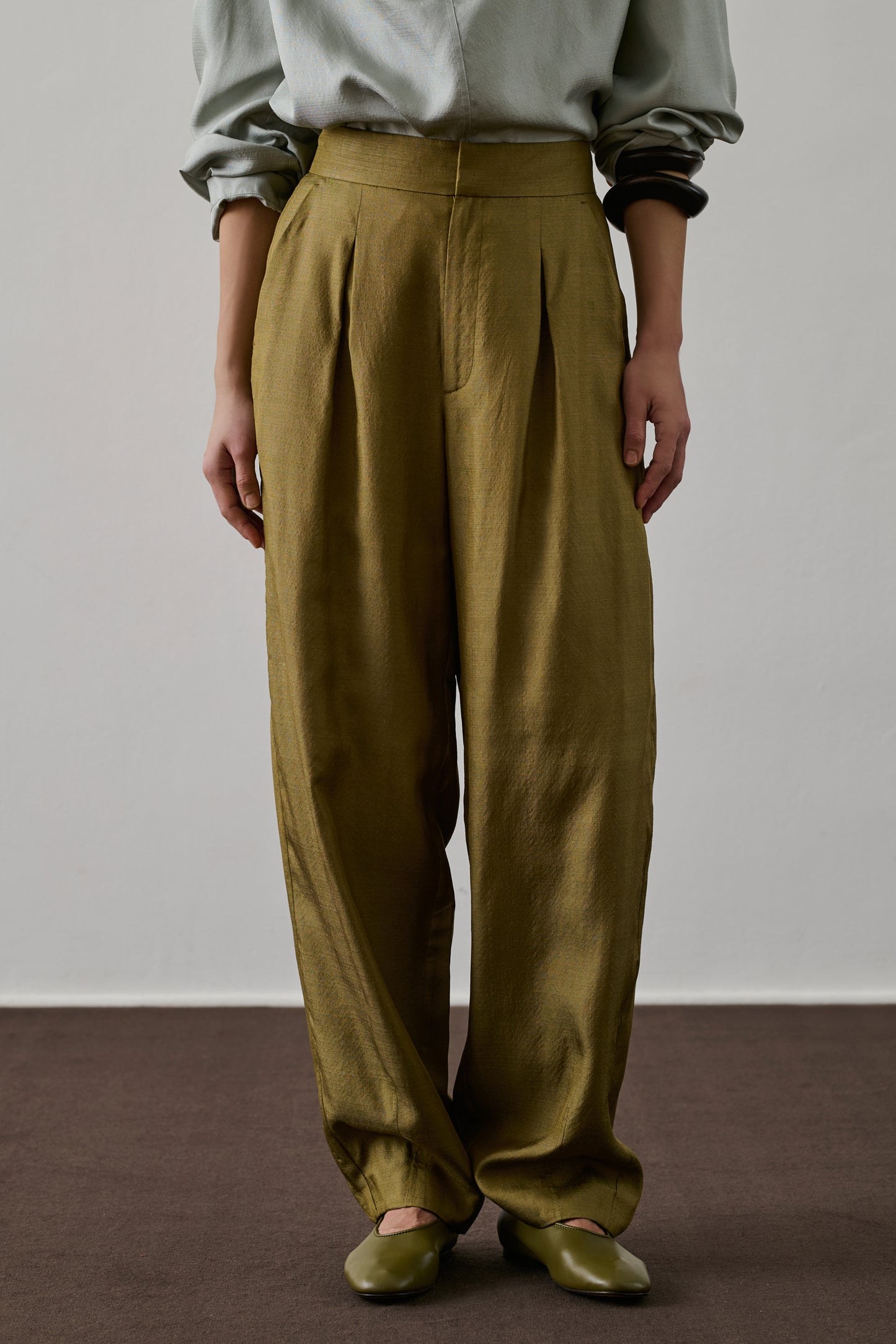 Pantalon Baptiste - Sable - Soie - Femme
