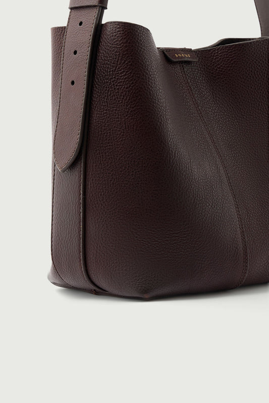 Sac Saudade Mini - Marron Foncé - Cuir - Femme