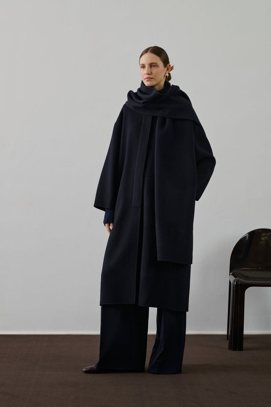 Manteau Finn - Deep Navy - Laine - Femme