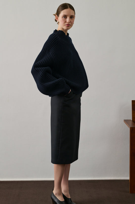 Pull Flamand - Navy - Laine - Femme