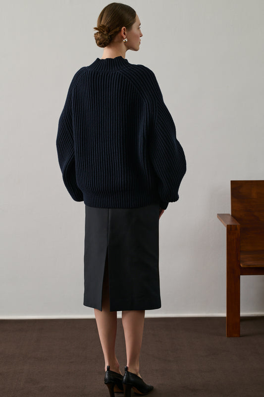 Pull Flamand - Navy - Laine - Femme