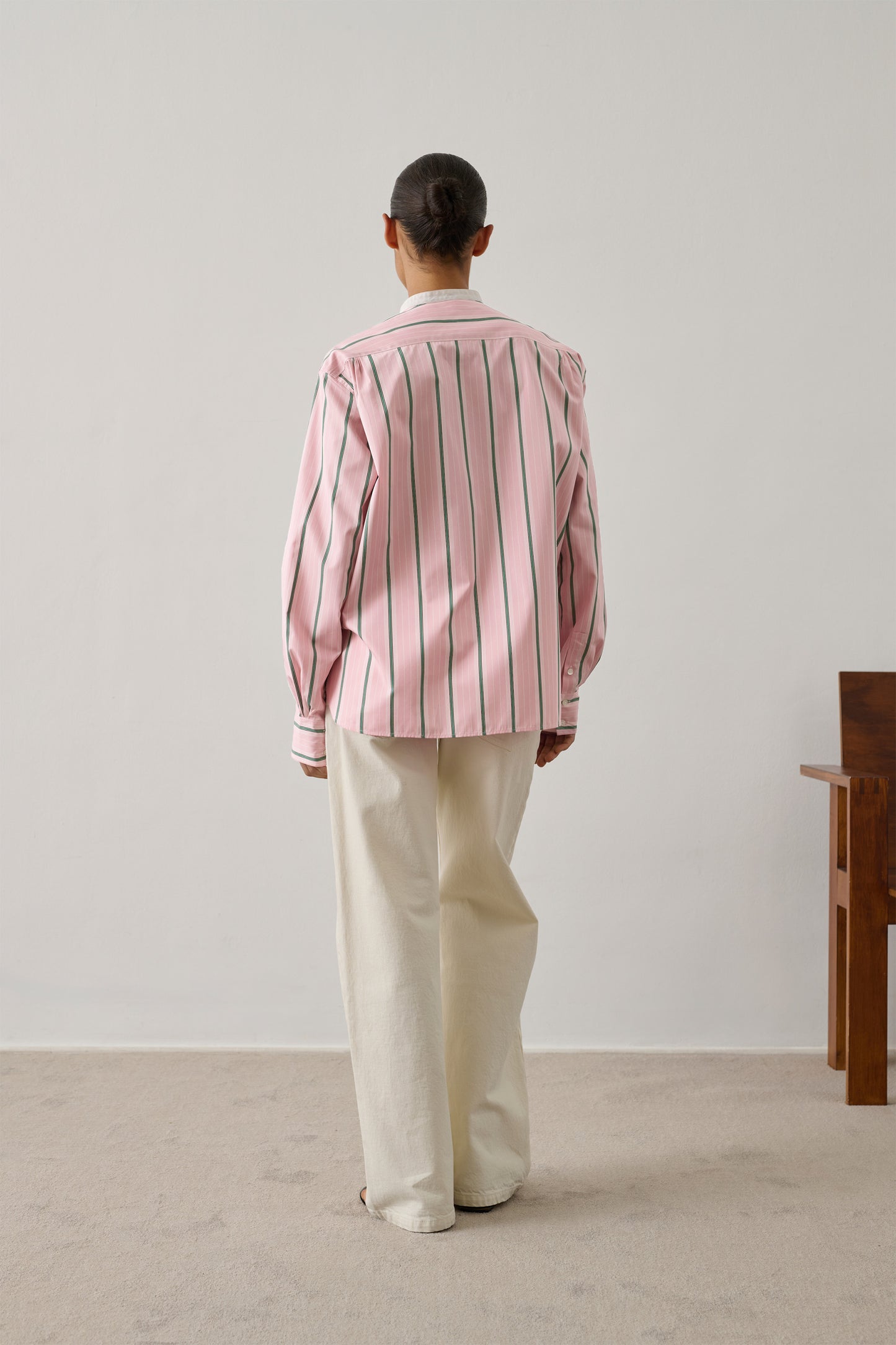 Chemise Bermudes - Rose/Gris - Coton - Femme