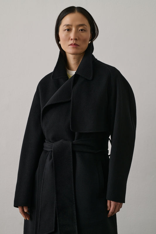 Manteau Stanislas - Noir - Laine - Femme