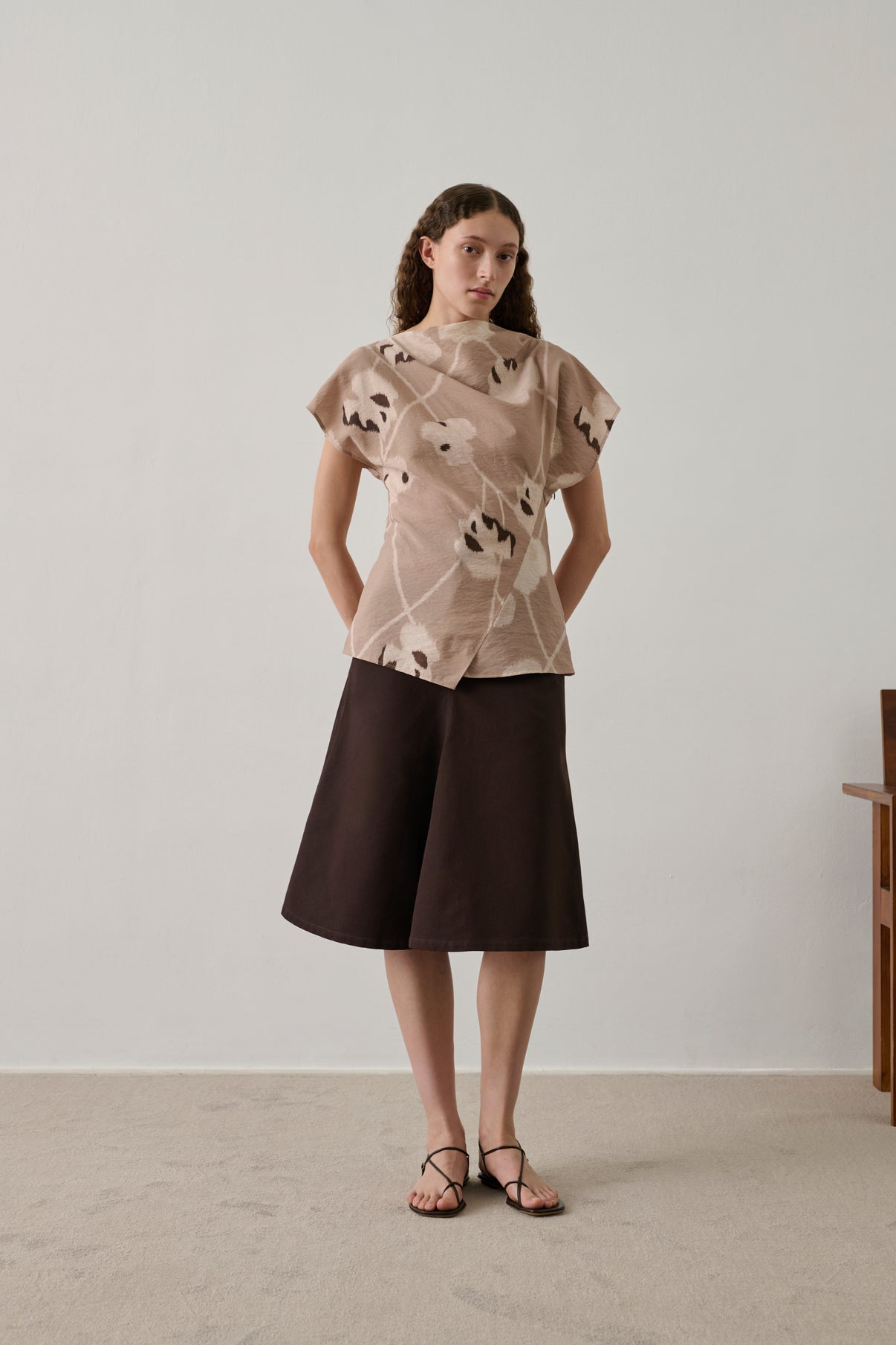 Blouse Fedora - Beige - Soie - Femme vue 1