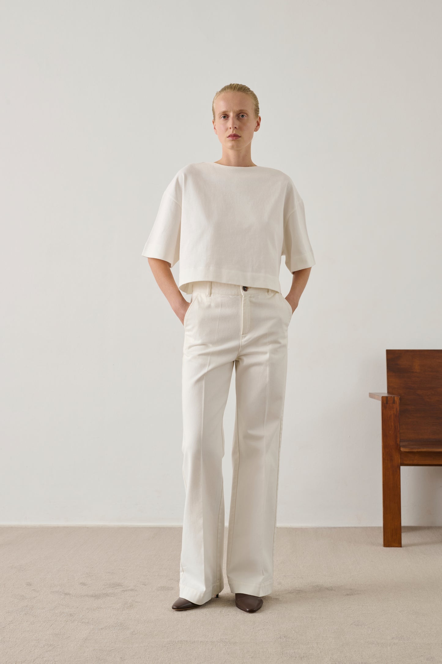 Jean California - Craie - Coton - Femme