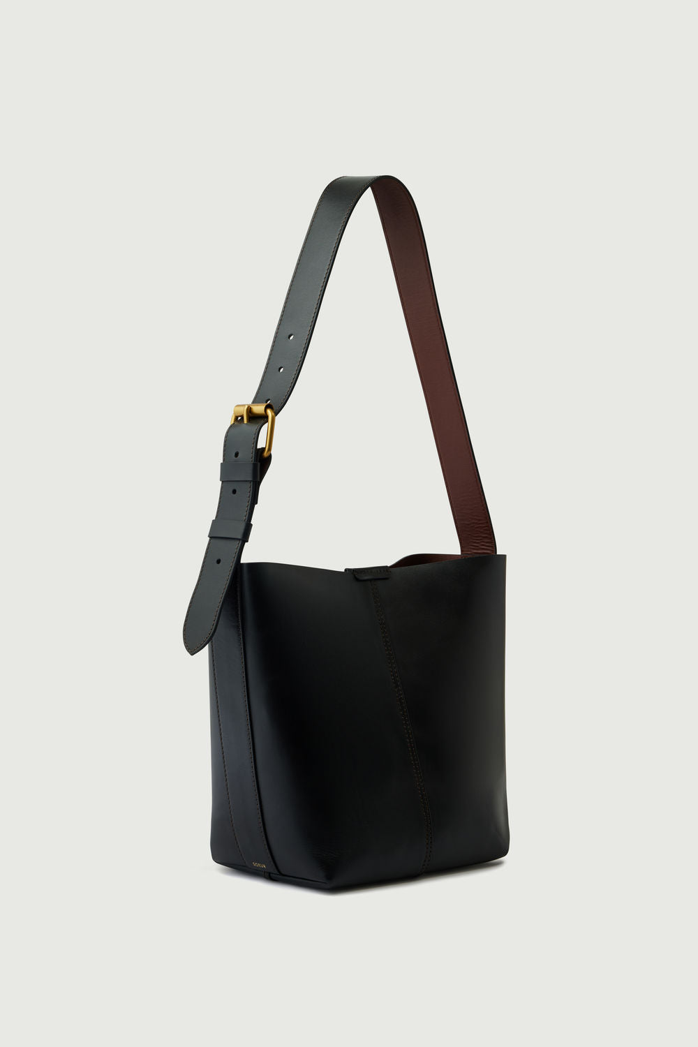 Sac Saudade Mini - Noir/Cognac - Cuir - Femme